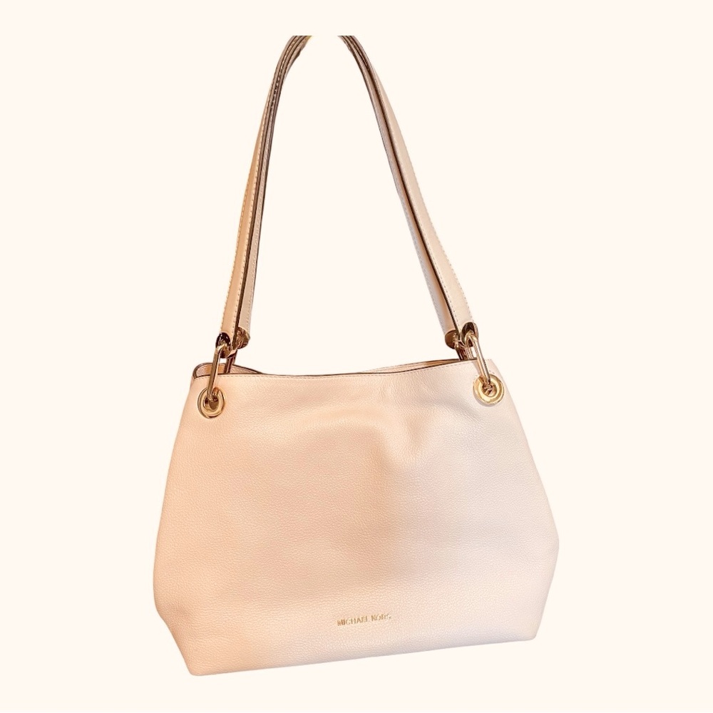 Michael Kors Light pink pebbled leather shoulder bag